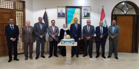 سفير فلسطين لدى العراق احمد الرويضي يبحث مع شخصيات عراقية تحركات الأحزاب والقوى العراقية في يوم التضامن مع الشعب الفلسطيني