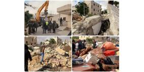 الاحتلال يهدم منزل الأسير نديم صبارنة في بلدة بيت أمر شمال الخليل