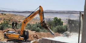 الاحتلال يهدم منزلا في مراح معلا جنوب بيت لحم