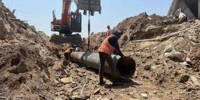 سلطة المياه: كسر جديد في خط المياه الناقل المغذي لمناطق العبيدية ودار صلاح