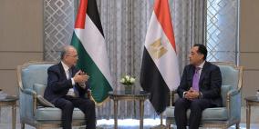 مصطفى يبحث مع نظيره المصري جهود وقف العدوان وإعادة إعمار القطاع