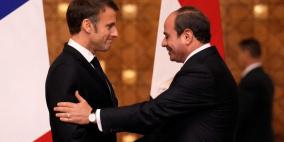 السيسي وماكرون يؤكدان ضرورة عودة وقف اطلاق النار ورفض التهجير