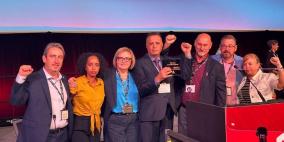 نقابة الصحفيين الفلسطينيين تحصد جائزة نيلسون مانديلا لحقوق الإنسان من اتحاد "يونيڤور" الكندي