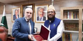 الهباش يطلع وزير الشؤون الدينية الباكستاني على الأوضاع في فلسطين