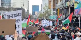 الآلاف يشاركون في مسيرة مؤيدة لفلسطين في أكبر مدن نيوزيلندا