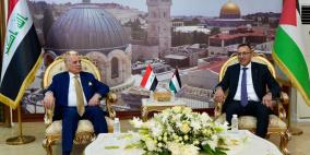 الرويضي ونائب رئيس الوزراء العراقي يبحثان آخر المستجدات ويضعان حجر الأساس لبيت إقامة السفير الفلسطيني