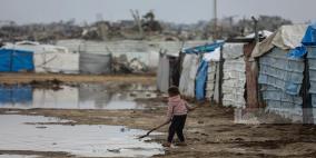 الأونروا: الأمطار تفاقم معاناة النازحين في غزة وتُغرق الخيام وسط خطر تفشّي الأمراض