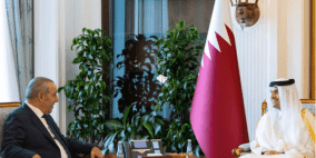 الشيخ يبحث مع رئيس الوزراء القطري آخر المستجدات المتعلقة بالوضع الفلسطيني