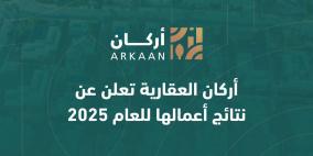أركان العقارية تعلن عن نتائج أعمالها للعام 2025