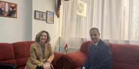 أبو زيد يستقبل سفيرة اليونان في أستانا ويستعرض مستجدات الأوضاع في فلسطين