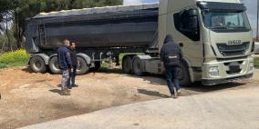"جودة البيئة": إرجاع شاحنة محملة بمخلفات إسرائيلية إلى مصدرها بعد ضبطها في بيت لحم