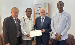 الهباش يسلم وزير خارجية غينيا- بيساو رسالة من الرئيس إلى رئيس الجمهورية