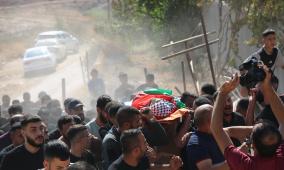 تشييع جثمان الشهيد عبد الرحمن دراوشة في الفارعة جنوب طوباس