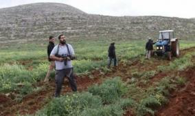 مستوطنون يحاولون الاستيلاء على أرض غرب قرية بيت إكسا