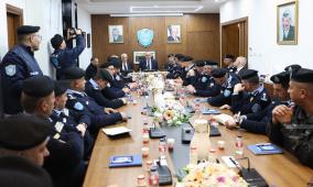 الشيخ يزور القيادة العامة للشرطة الفلسطينية