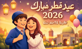 تهنئة عيد الفطر لحبيبي 2026