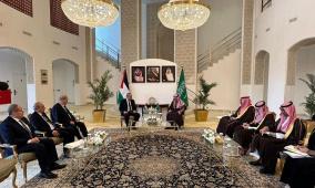 وفد فلسطيني برئاسة نائب الرئيس يلتقي وزير الخارجية السعودي