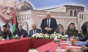 بالصور| وزير الداخلية يتفقد محافظة جنين ويلتقي المحافظ ويعقد اجتماعاً موسعاً