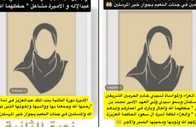 سبب وفاة الأميرة نورة بنت عبدالعزيز.. تفاصيل الرحيل المفاجئ والسيرة الذاتية الكاملة بعد وفاة الأمير بندر