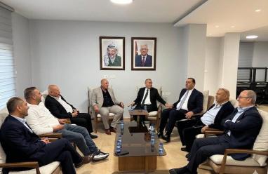 بحث آفاق التعاون بين اتحاد الغرف الفلسطينية واتحاد الحجر والرخام