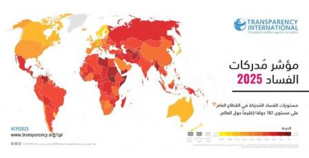 الشفافية الدولية تطلق نتائج مؤشر مدركات الفساد لدول العالم للعام 2025