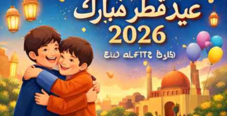تهنئة عيد الفطر لأخي 2026