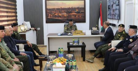 قائد قوات الامن الوطني اللواء العبد ابراهيم خليل يزور قيادة منطقة سلفيت