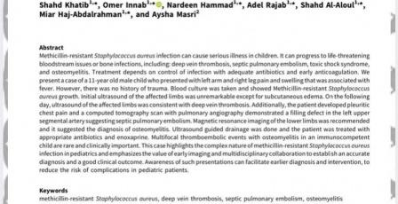 فريق طبي من جامعة القدس ينشر دراسة جديدة في مجلة طبية دولية