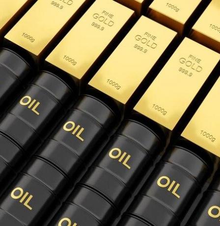 ارتفاع أسعار الذهب وانخفاض النفط عالميا 