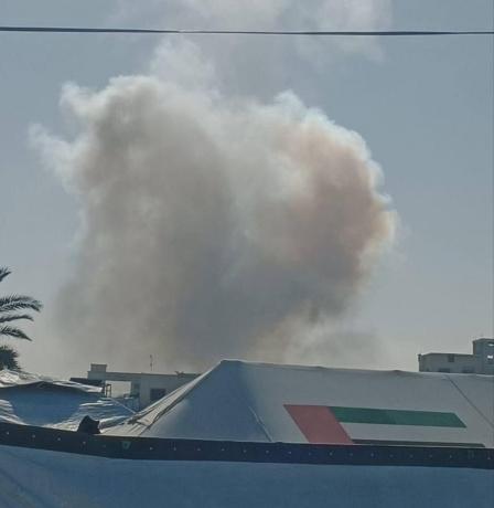 بالفيديو: الاحتلال يقصف خيام النازحين في مواصي خان يونس