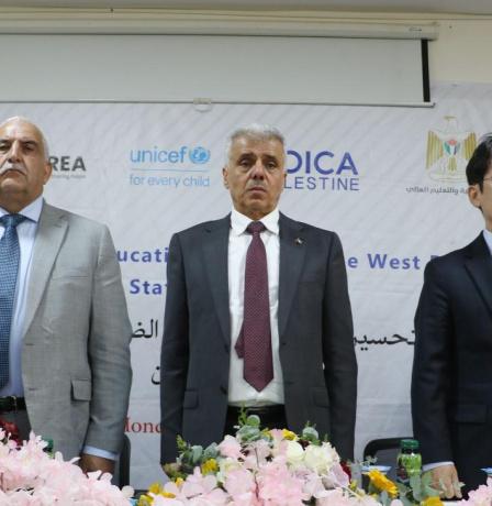 "التربية" وكويكا تختتمان مشروع تحسين جودة التعليم في مدارس الضفة وتفتتحان وحدات صحية جديدة
