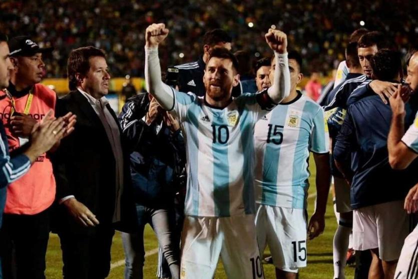  بعد قيادة بلاده الى المونديال .. ميسي: نراكم في روسيا 