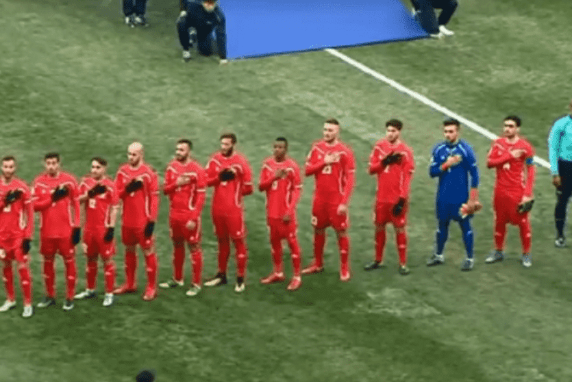 من مبارة فلسطين وكوريا الشمالية 