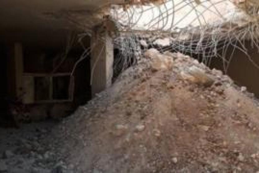 قصف جوي يستهدف مستشفى تحت الارض