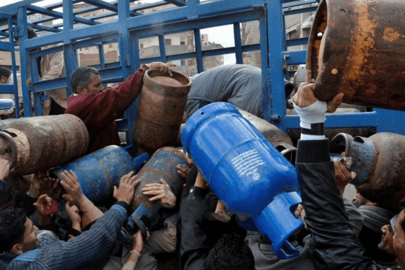 ازمة في غزة على غاز الطهي