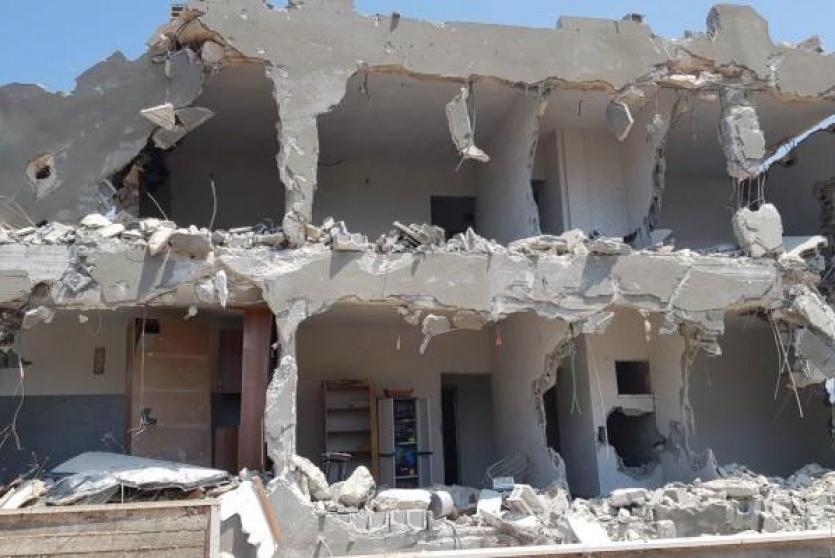 المنزل الذي تم هدمه 