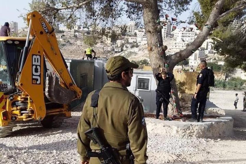 هدم روضة الأطفال في جبل البابا