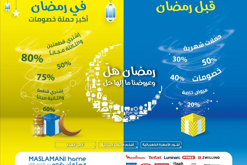 مسلماني هوم تُطلق حملة "رمضان هل وعروضنا ما إلها حل" بمناسبة حلول شهر رمضان