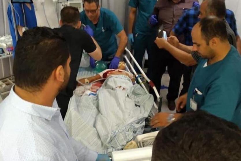 الطفل المصاب في المرزعة الغربية