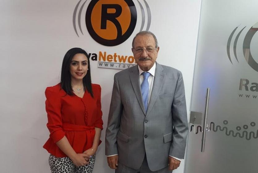 محمد المسروجي مع الزميلة سمر ثوابتة