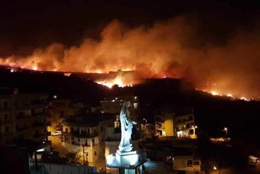 الحرائق في لبنان