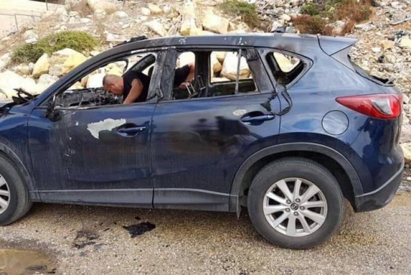 السيارة التي استقلها المجرمون في جريمة الطيرة