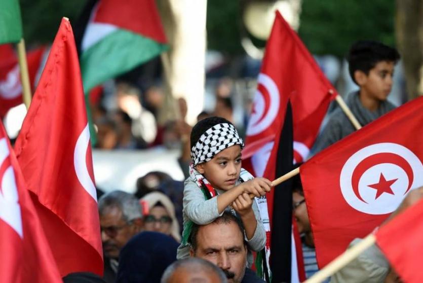 اعلام فلسطين وتونس