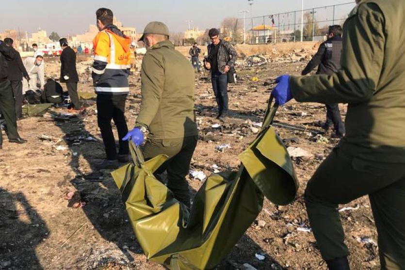 جثث ركاب الطائرة الأوكرانية