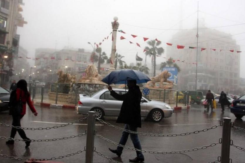 امطار وسط رام الله