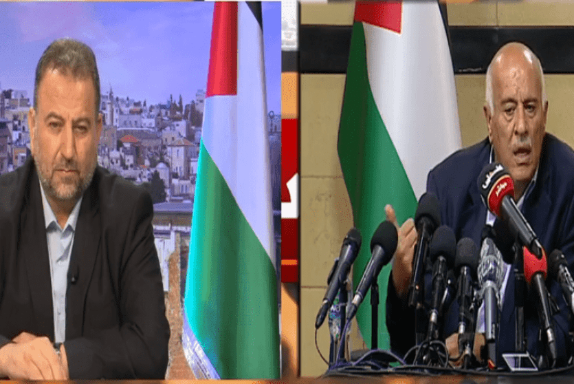 الرجوب والعاروروي خلال المؤتمر المشترك