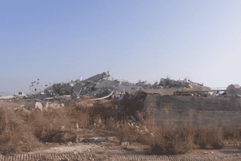 القاعة التي تم هدمها