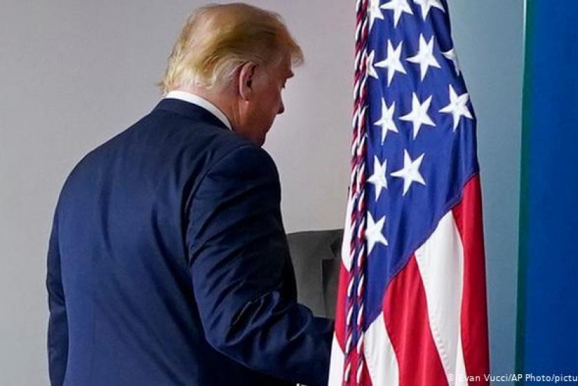 الرئيس الأمريكي المنتهية ولايته دونالد ترامب