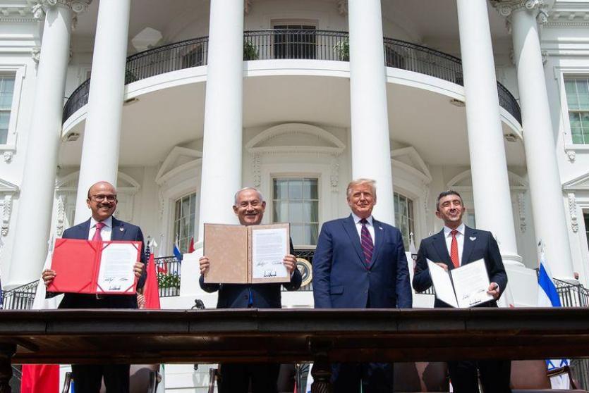 توقيع اتفاق التطبيع بين اسرائيل والامارات والبحرين