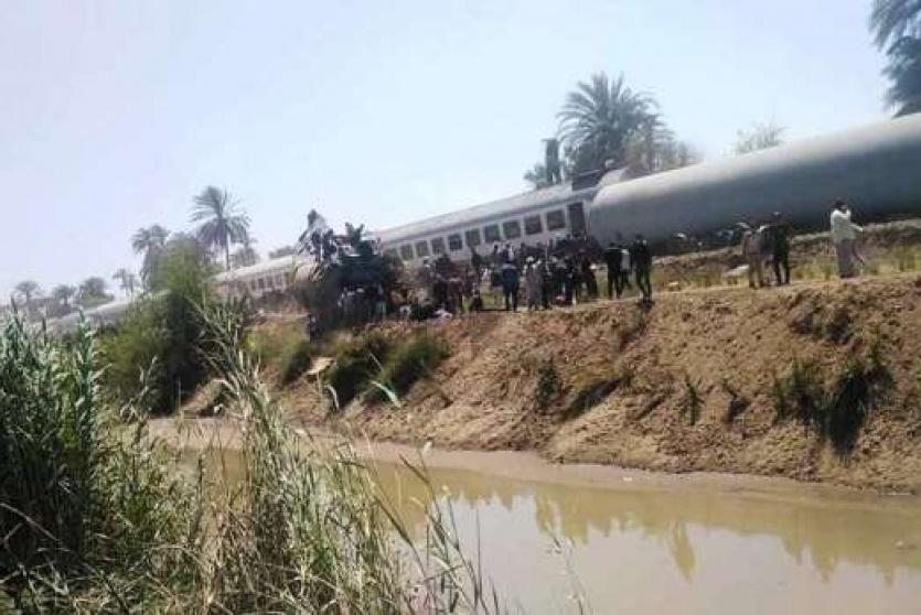 اصطدام قطارين في مصر